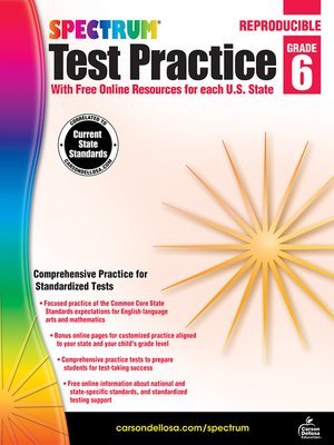 cover image of Spectrum Test Practice, Grade 6